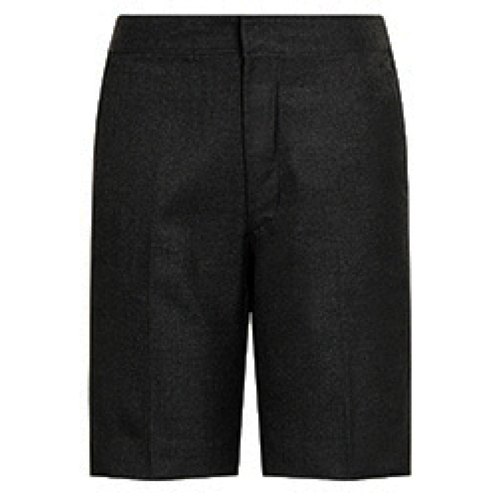 APS Bermuda Shorts unisex black with school logo - Uniform Me